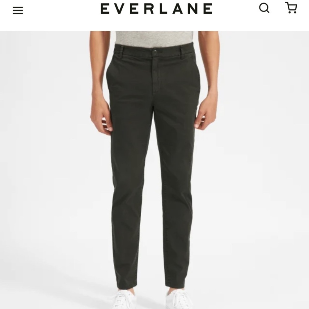 Everlane slim olive jeans 34x34